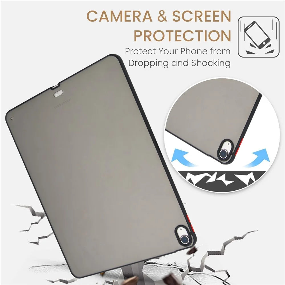 For iPad Air 13 (2026) / (2025) / (2024) Case Skin Touch Matte Acrylic TPU Shockproof Tablet Cover - Black - 2