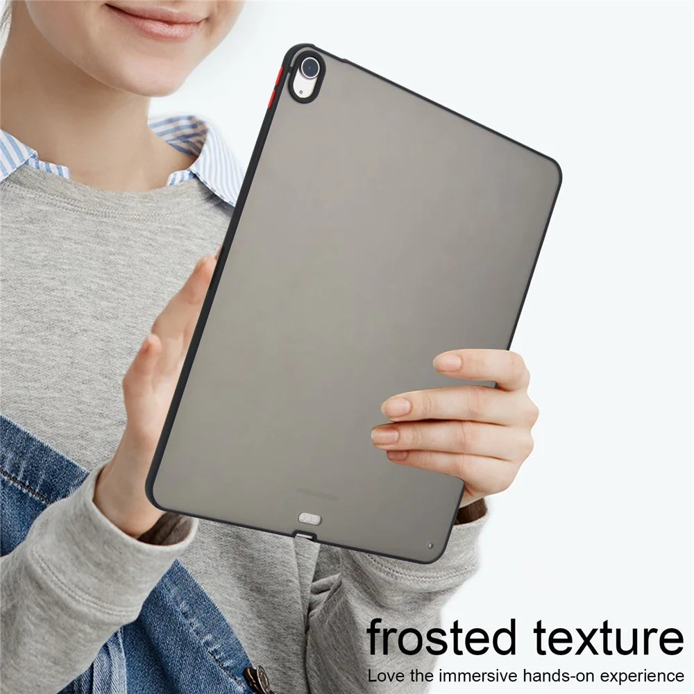 For iPad Air 13 (2026) / (2025) / (2024) Case Skin Touch Matte Acrylic TPU Shockproof Tablet Cover - Black - 6