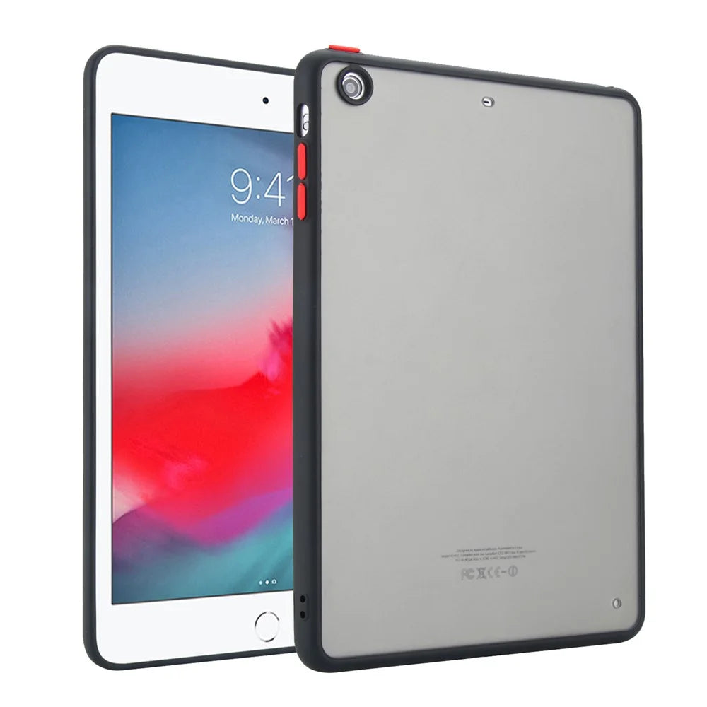 Tablet Case For iPad mini 3  /  Mini 2  /  Mini Skin Touch Matte Acrylic TPU Shockproof Cover - Black - 1