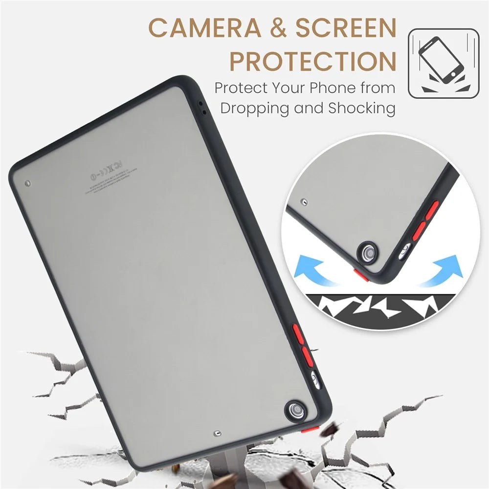 Tablet Case For iPad mini 3  /  Mini 2  /  Mini Skin Touch Matte Acrylic TPU Shockproof Cover - Black - 2