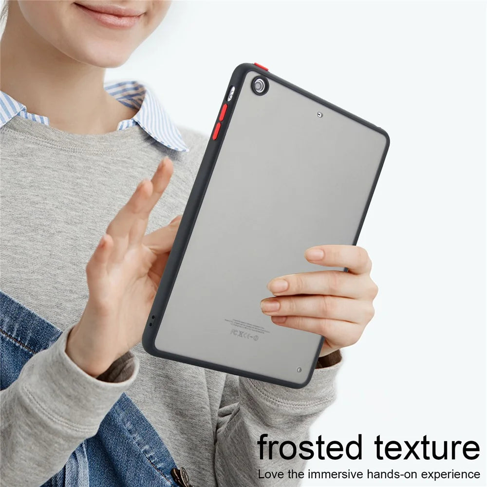 Tablet Case For iPad mini 3  /  Mini 2  /  Mini Skin Touch Matte Acrylic TPU Shockproof Cover - Black - 6