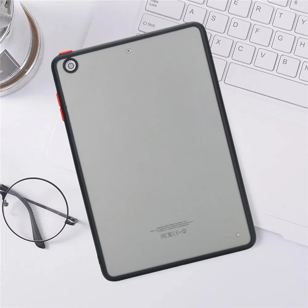 Tablet Case For iPad mini 3  /  Mini 2  /  Mini Skin Touch Matte Acrylic TPU Shockproof Cover - Black - 7
