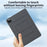 For iPad Pro 11 (2025) / 11 (2024) Case Carbon Fiber Texture Magnetic Detachable Foldable Kickstand Tablet Cover - Dark Grey - 3