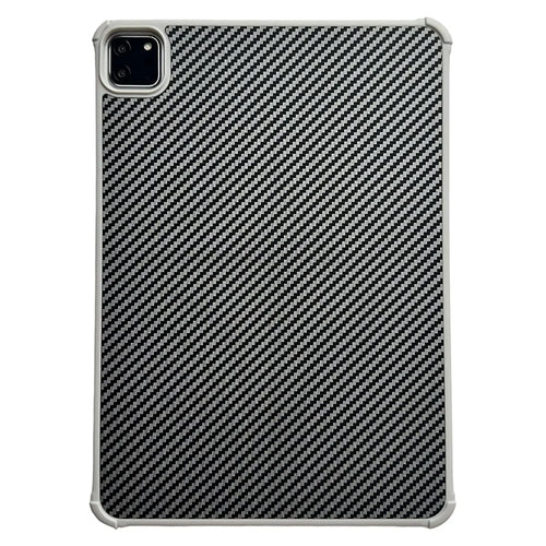 For iPad Pro 11 (2025) / 11 (2024) Magnetic Case Borderless Carbon Fiber Acrylic Tablet Cover - Grey - 1