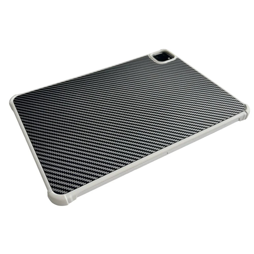 For iPad Pro 11 (2025) / 11 (2024) Magnetic Case Borderless Carbon Fiber Acrylic Tablet Cover - Grey - 4