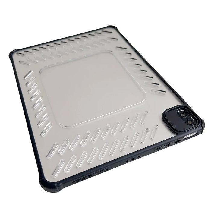 Tablet Case For iPad Pro 11 (2022)  /  (2021)  /  (2020)  /  (2018) Hollow Frameless Ventilated TPU Acrylic Clear Cover - Black - 7