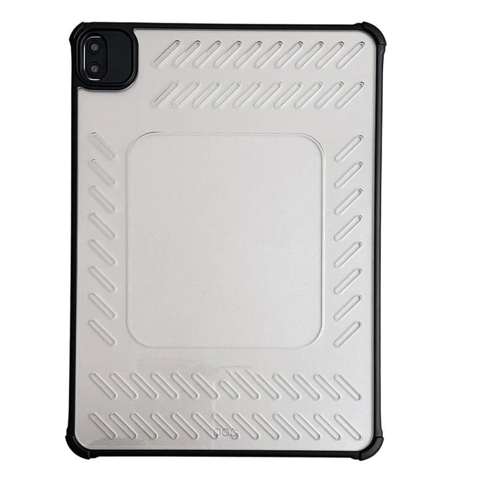 For iPad Pro 11 (2025) / 11 (2024) Case Hollow Frameless Ventilated TPU Acrylic Clear Tablet Cover - Black - 2