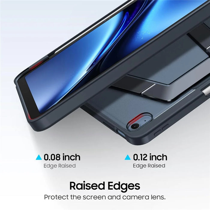 For iPad 10.9 (2022) Case Aluminum Alloy Foldable Kickstand TPU Acrylic Tablet Cover - 3
