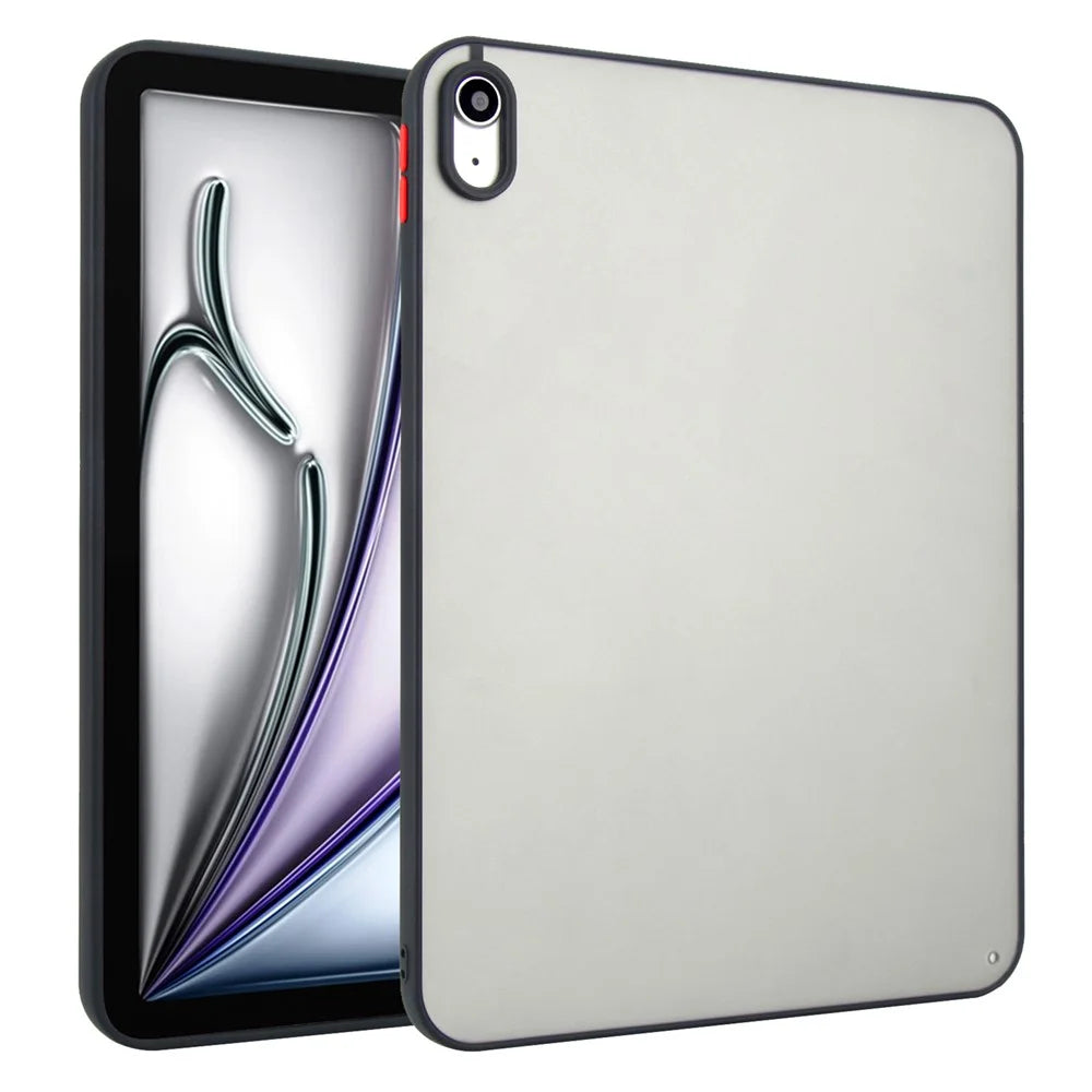 Tablet Case For iPad Air 11 (2026) / (2025) / (2024) / Air (2022) / (2020) Skin Touch Matte Acrylic TPU Shockproof Cover - Black - 1