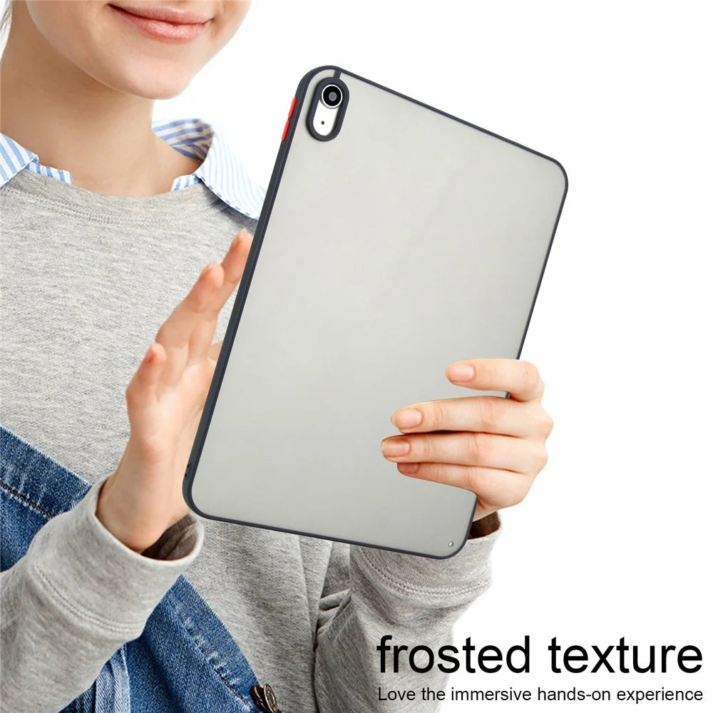 Tablet Case For iPad Air 11 (2026) / (2025) / (2024) / Air (2022) / (2020) Skin Touch Matte Acrylic TPU Shockproof Cover - Black - 4