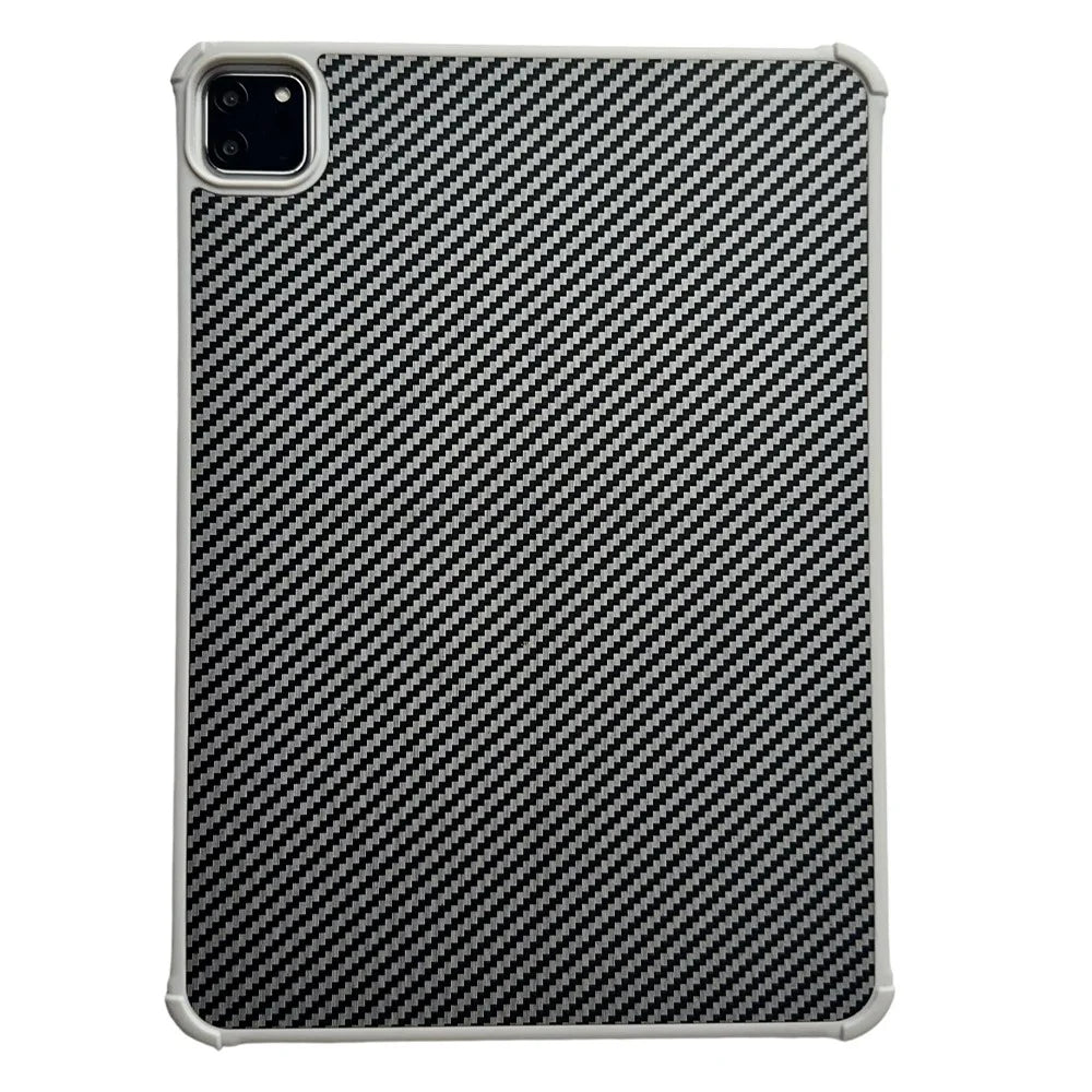 Magnetic Tablet Case For iPad Pro 11 (2022)  /  (2021)  /  (2020)  /  (2018) Borderless Carbon Fiber Acrylic Cover - Grey - 1