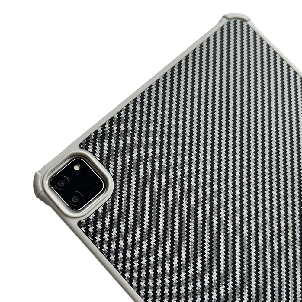 Magnetic Tablet Case For iPad Pro 11 (2022)  /  (2021)  /  (2020)  /  (2018) Borderless Carbon Fiber Acrylic Cover - Grey - 6