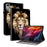 For Lenovo Tab K11 Gen 2 / Idea Tab / Xiaoxin Pad 11 2025 Leather Case Pattern Printed Stand Tablet Cover with Card Slots - Lion Head - 1
