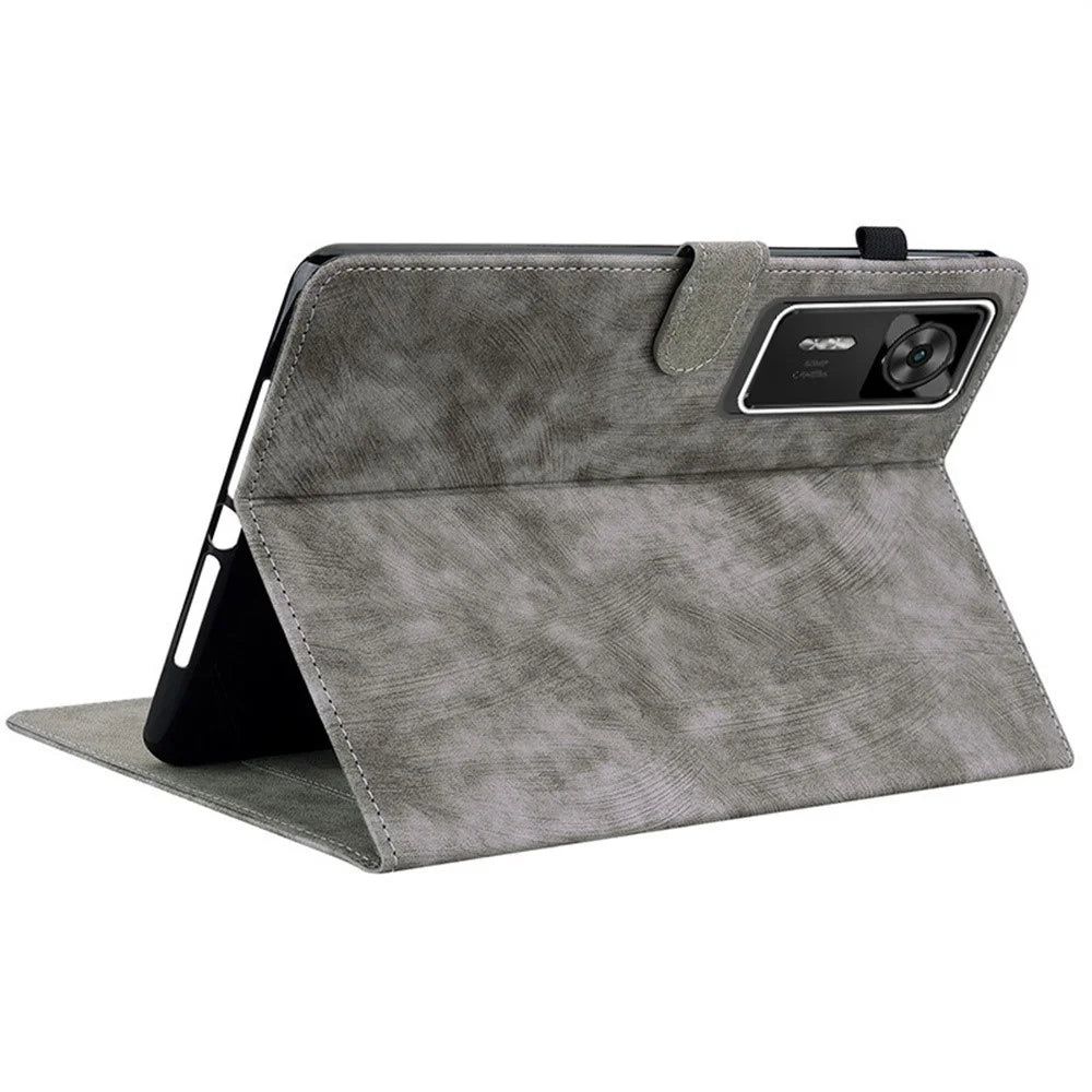 For Lenovo Legion Y700 Gen 4 Case Tiger Imprint Anti-Scratch PU Leather Tablet Cover - Grey - 2