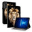 For Lenovo Legion Y700 Gen 4 Leather Case Pattern Printed Stand Tablet Cover with Card Slots - Lion Head - 1