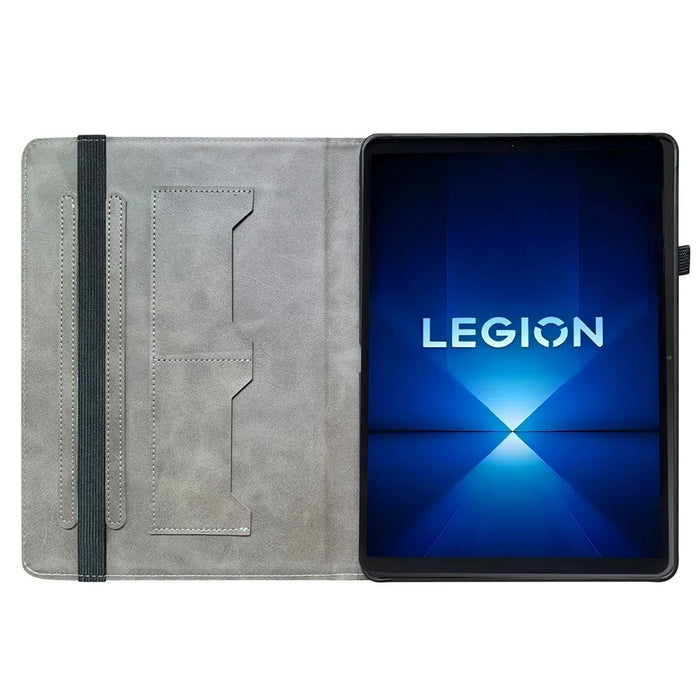 For Lenovo Legion Y700 Gen 4 Leather Case Pattern Printed Stand Tablet Cover with Card Slots - Lion Head - 4