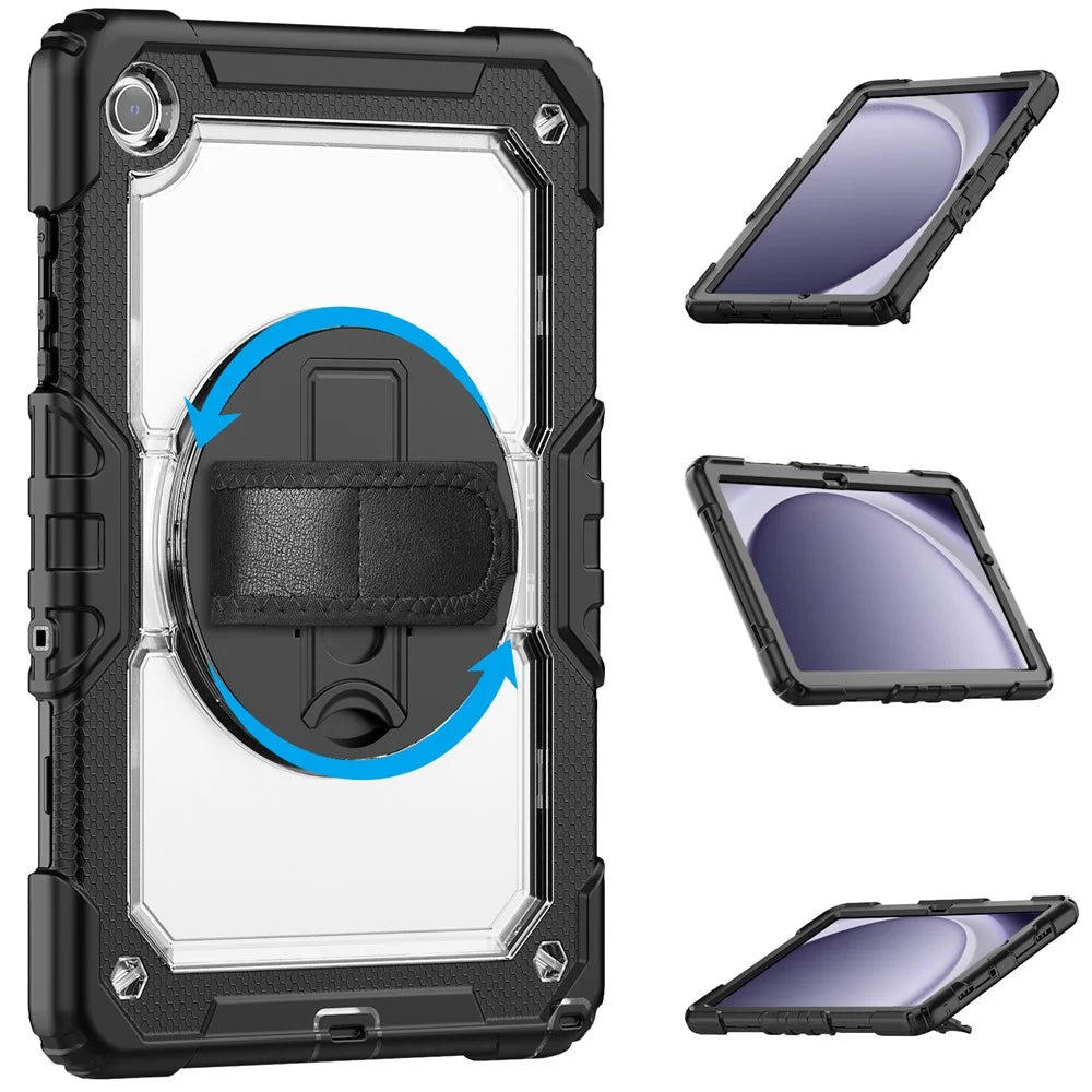 Tablet Case for Samsung Galaxy Tab A11+ / A9+ (SM-X210 / X215 / X216 / X218) PC + Silicone Cover with PET Film and Shoulder Strap - 3