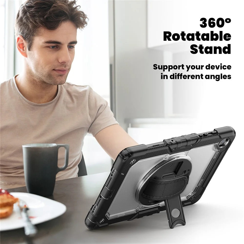 Tablet Case for Samsung Galaxy Tab A11+ / A9+ (SM-X210 / X215 / X216 / X218) PC + Silicone Cover with PET Film and Shoulder Strap - 7