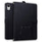 For iPad (2025) / iPad 10.9 (2022) Case 3D Effect Cat Pattern Leather Stand Tablet Cover with Wallet, Stylus Holder - Black - 1