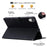 For iPad (2025) / iPad 10.9 (2022) Case 3D Effect Cat Pattern Leather Stand Tablet Cover with Wallet, Stylus Holder - Black - 3