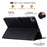 Stand Case for iPad Air 11 (2026) / (2025) / (2024) / Air (2022) / (2020) 3D Effect Cat Pattern Leather Tablet Cover with Wallet, Stylus Holder - Black - 3