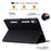 For Lenovo Tab P12 Case 3D Effect Cat Pattern Leather Stand Tablet Cover with Wallet, Stylus Holder - Black - 3
