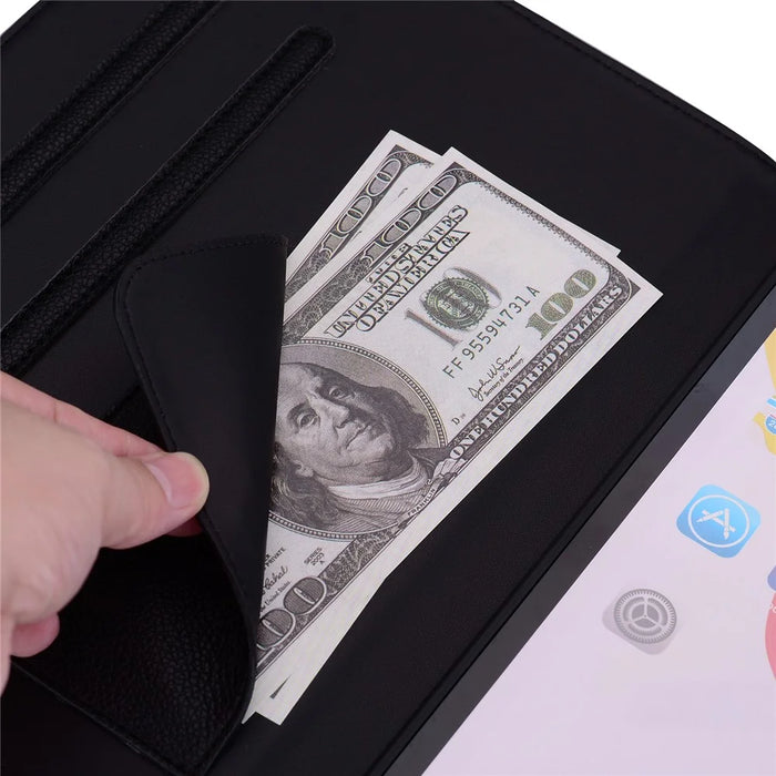 For Lenovo Xiaoxin Pad Pro 12.7 (2025) Case 3D Effect Cat Pattern Leather Stand Tablet Cover with Wallet, Stylus Holder - Black - 6