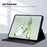 For OnePlus Pad Pro / Pad 2 Case 3D Effect Cat Pattern Leather Stand Tablet Cover with Wallet, Stylus Holder - Black - 3