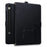 Wallet Case for Samsung Galaxy Tab S10 FE+ Leather Stand Tablet Cover with Stylus Holder, 3D Effect Cat Pattern - Black - 1