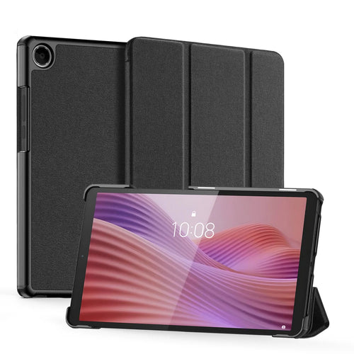 DUX DUCIS For Lenovo Tab K9 Case  Domo Series Tri-fold Stand PU Leather Protective Tablet Cover - Black - 1