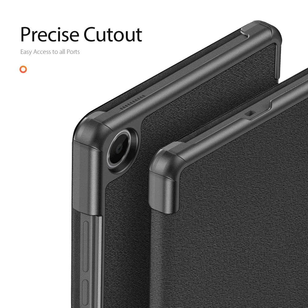 DUX DUCIS For Lenovo Tab K9 Case  Domo Series Tri-fold Stand PU Leather Protective Tablet Cover - Black - 4