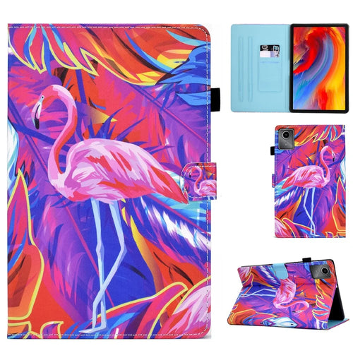 For Lenovo Xiaoxin Pad 11 2025 Case Pattern Printing Leather Tablet Cover with Card Holder - Bird - 1