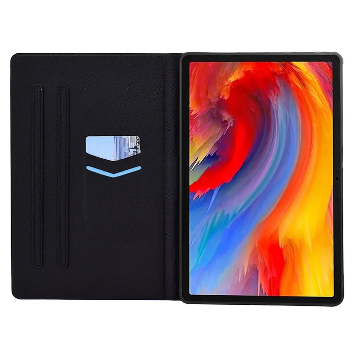 For Lenovo Xiaoxin Pad 11 2025 Case Stand Pattern Printed Leather Cover - Blue Marble - 2