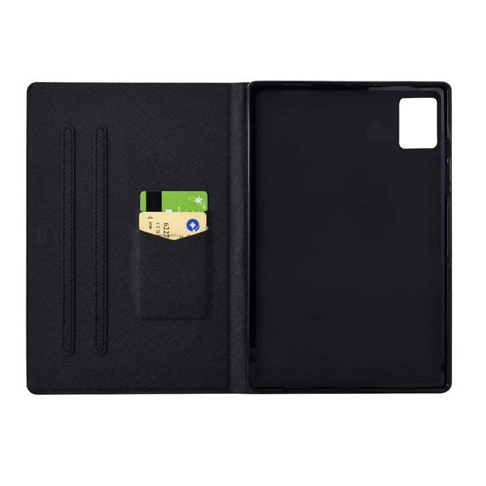 For Lenovo Xiaoxin Pad 11 2025 Case Card Holder Pattern Print Leather Cover - Golden Butterflies - 2