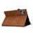 For Lenovo Xiaoxin Pad 11 2025 Case Flower Butterfly Imprinted Card Slots Leather Cover - Brown - 4