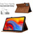 For Lenovo Xiaoxin Pad 11 2025 Case Flower Butterfly Imprinted Card Slots Leather Cover - Brown - 6