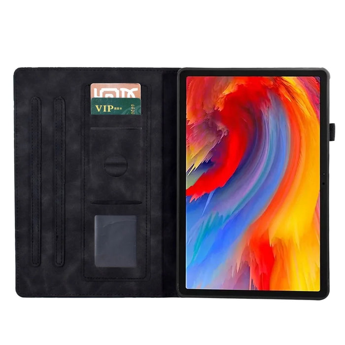 For Lenovo Xiaoxin Pad 11 2025 Leather Case Tree Pattern Card Slots Stand Cover - Black - 2