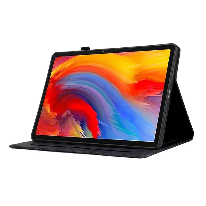 For Lenovo Xiaoxin Pad 11 2025 Leather Case Tree Pattern Card Slots Stand Cover - Black - 3