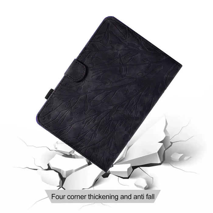 For Lenovo Xiaoxin Pad 11 2025 Leather Case Tree Pattern Card Slots Stand Cover - Black - 7
