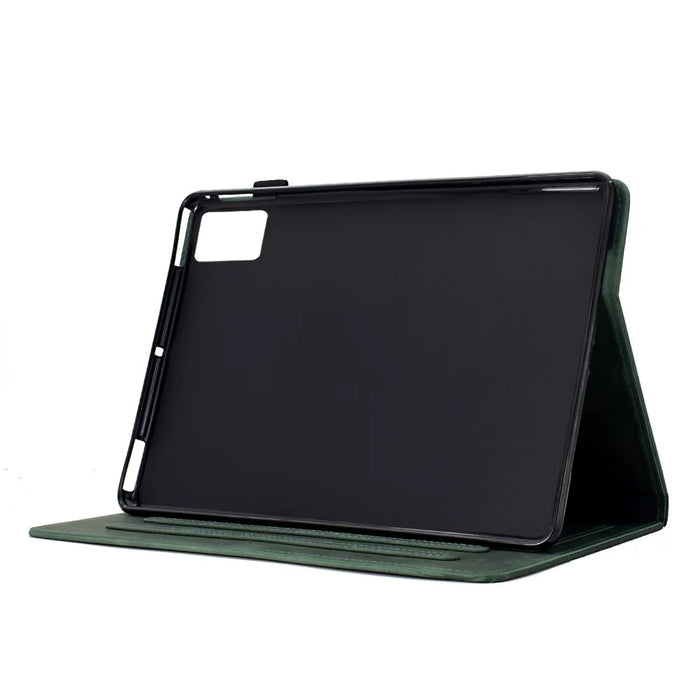 For Lenovo Xiaoxin Pad 11 2025 Case Cats Imprinted PU Leather Card Slots Tablet Cover - Green - 3