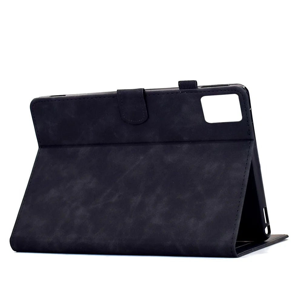 For Lenovo Xiaoxin Pad 11 2025 Case Mandala Imprinted Leather Tablet Cover with Card Slots - Black - 3