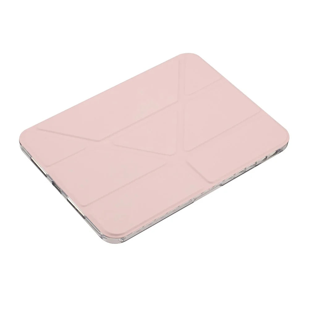 For Samsung Galaxy Tab S6 Lite (2020) (SM-P610 / P615) Case Origami Stand Wallet PU Leather Smart Tablet Cover with Pencil Slot - Pink - 5