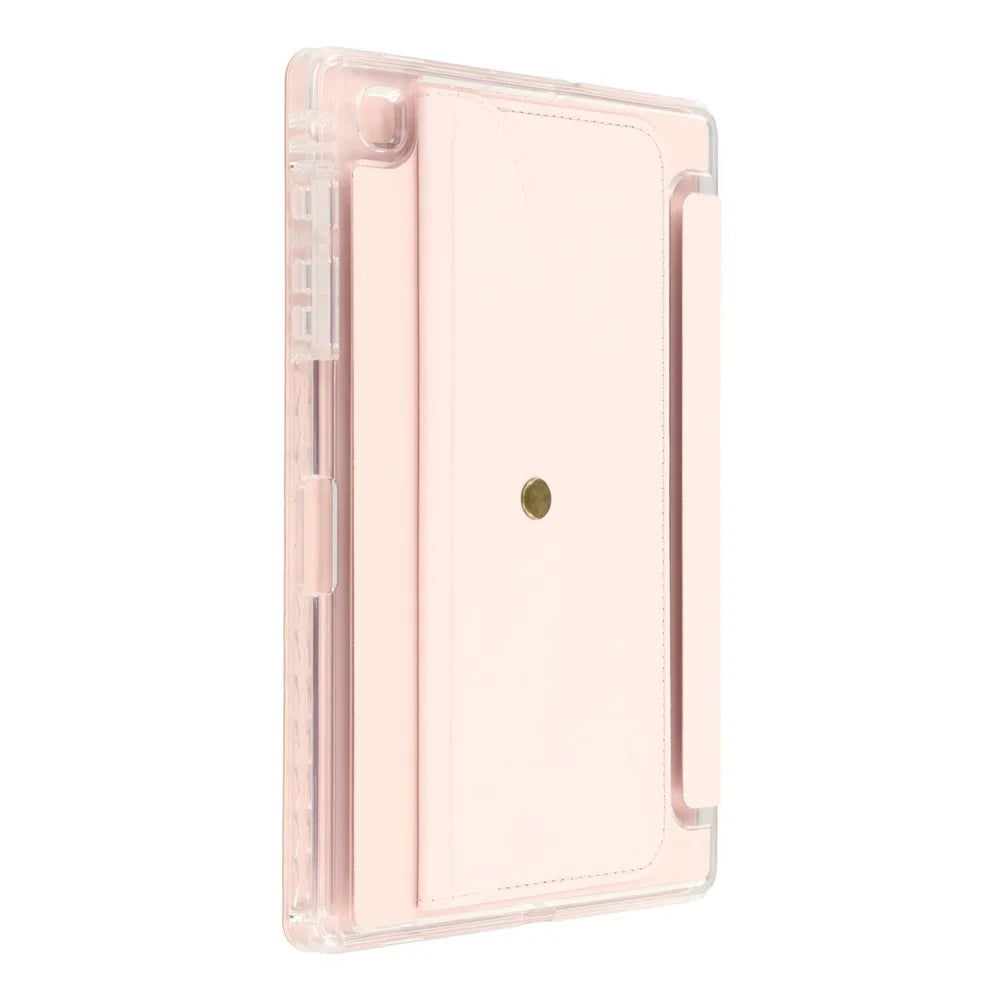 For Samsung Galaxy Tab S6 Lite (2020) (SM-P610 / P615) Case Origami Stand Wallet PU Leather Smart Tablet Cover with Pencil Slot - Pink - 7