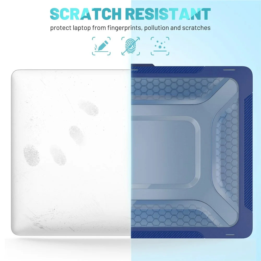 Laptop Case for MacBook Pro 14 inch (2026) A3427 A3426 / (2025) A3434 A3112 A3185 A3401 / (2024) A2918 A2992 / (2023) A2779 / (2022) / (2021) A2442 PC Front and Back Cover - Sapphire - 5