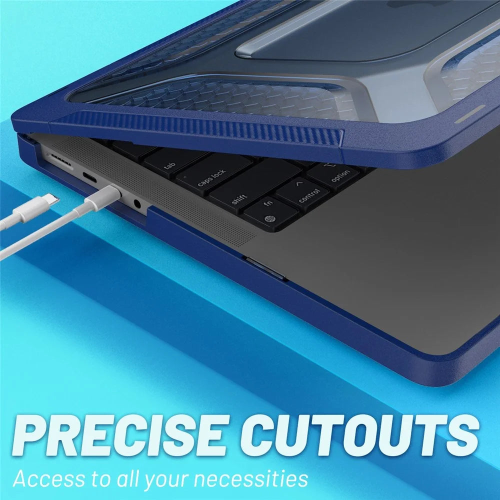 Laptop Case for MacBook Pro 14 inch (2026) A3427 A3426 / (2025) A3434 A3112 A3185 A3401 / (2024) A2918 A2992 / (2023) A2779 / (2022) / (2021) A2442 PC Front and Back Cover - Sapphire - 6
