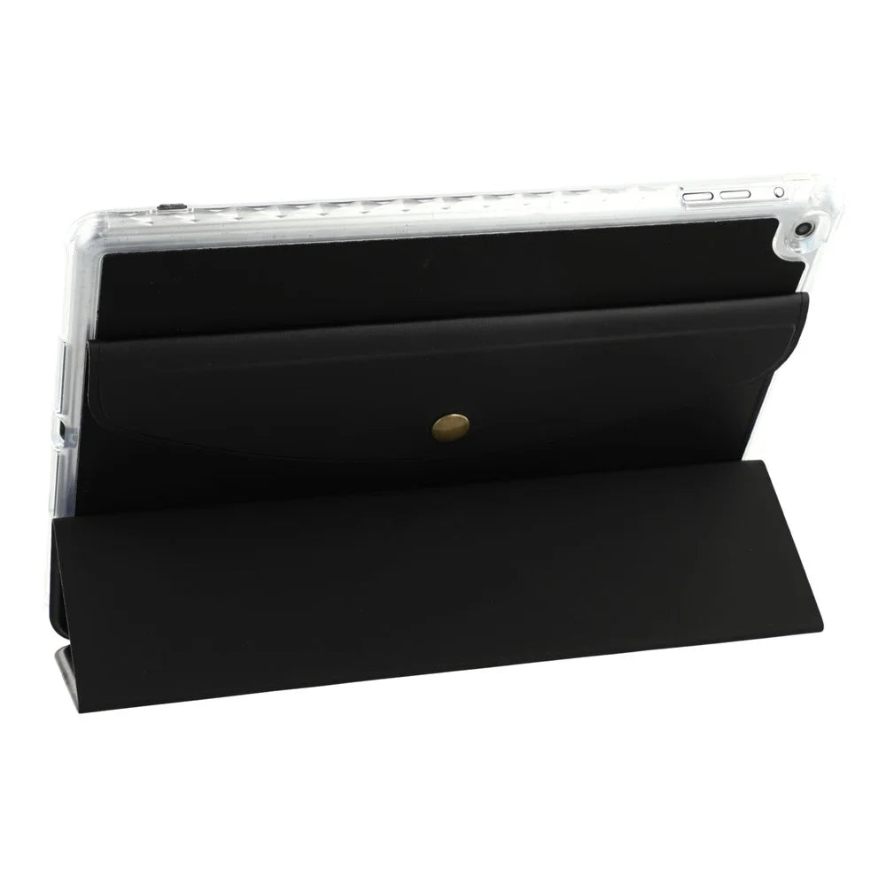 Smart Tablet Case For iPad 9.7-inch (2018) / (2017) / Air 2 / Air (2013) Origami Stand Wallet PU Leather Cover with Pencil Slot - Black - 2