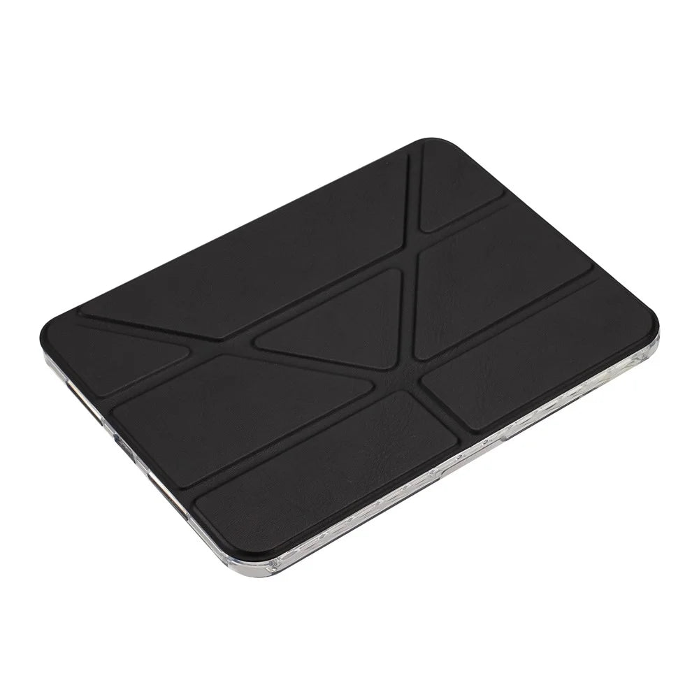 Smart Tablet Case For iPad 9.7-inch (2018) / (2017) / Air 2 / Air (2013) Origami Stand Wallet PU Leather Cover with Pencil Slot - Black - 5