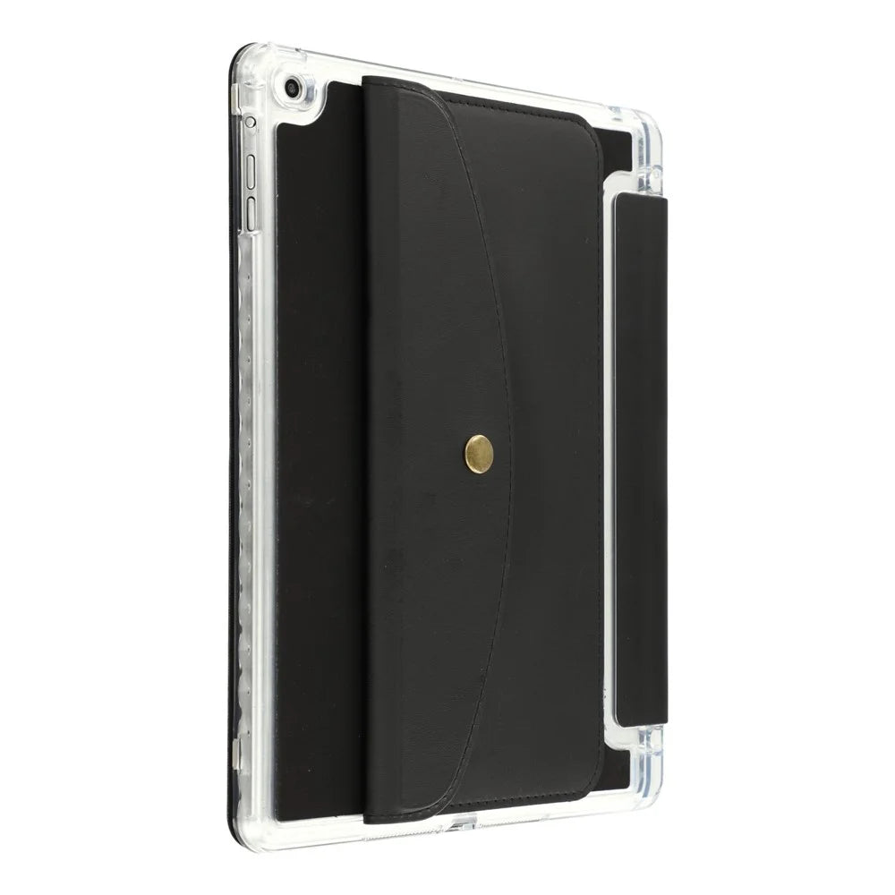 Smart Tablet Case For iPad 9.7-inch (2018) / (2017) / Air 2 / Air (2013) Origami Stand Wallet PU Leather Cover with Pencil Slot - Black - 7