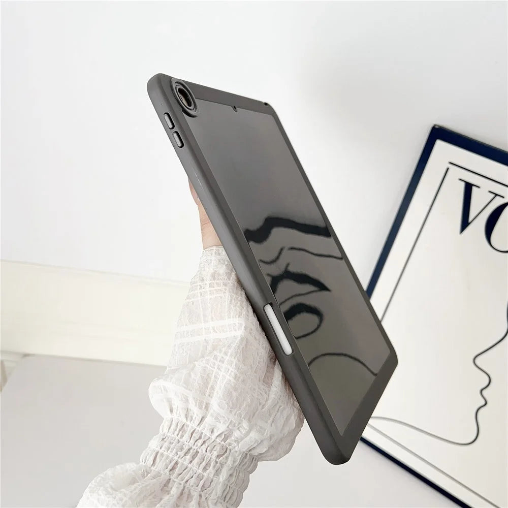 Tablet Case For iPad 9.7-inch (2018)  /  (2017)  /  Air 2 Shockproof Soft TPU Cover with Pencil Holder - Grey - 3