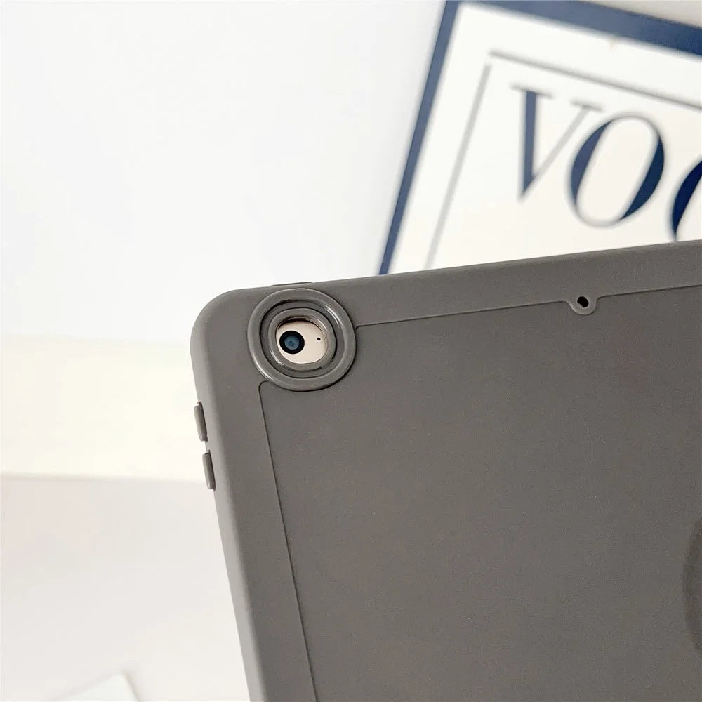 Tablet Case For iPad 9.7-inch (2018)  /  (2017)  /  Air 2 Shockproof Soft TPU Cover with Pencil Holder - Grey - 6
